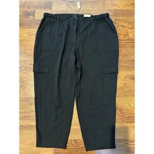 Max Studio London Women's Ankle-Length Cargo Pants Black Size 3X – NWT